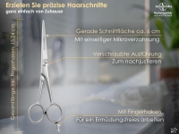 Haarschere aus Solingen Friseurschere Haarschneideschere mit Scharfem Schnitt und einseitiger Mikroverzahnung 15,24 cm