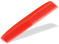 Kamm Haarschneidekamm Männer und Frauen Haarkamm Frisierkamm 12 cm Proffessioneller Taschenkamm - Bruchfest - Zum Haare schneiden - Hair Comb (Rot)