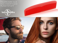 Kamm Haarschneidekamm Mnner und Frauen Haarkamm Frisierkamm 12 cm Proffessioneller Taschenkamm - Bruchfest - Zum Haare schneiden - Hair Comb (Rot)