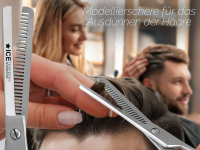Modellierschere Effilierschere mit einseitiger Zahnung 17 cm