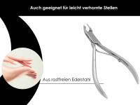 Nagelhautzange Hautzange mit 3 mm Schnitt - Rostfreies Edelstahl