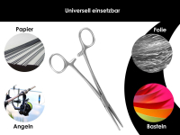 Klemme Zange gerade mit Innen-Zahnung 13cm