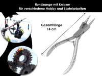 Rundzange mit Knipser 14 cm