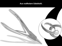 Pierzingzange Piercing Ring�ffnungszange Klemme mit 4 Kerben Nasen Ring�ffner Zange f�r Piercing 16 cm aus rostfreiem Edelstahl