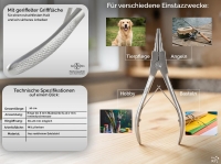 Pierzingzange Piercing Ring�ffnungszange Klemme mit 4 Kerben Nasen Ring�ffner Zange f�r Piercing 16 cm aus rostfreiem Edelstahl