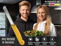 Gem�semesser Obstmesser Sch�lmesser aus Solingen K�chenmesser Gelb Made in Germany Universal Messer mit Scharfer Klinge aus Rostfreiem Edelstahl Sp�lmaschinen geeignet - Lang