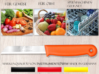 Gemsemesser Obstmesser Schlmesser Orange aus Solingen Kchenmesser Splmaschinen geeignet - Kurz