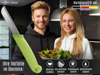 Schlmesser 4er Set Allzweckmesser aus Solingen Obstmesser Kchenmesser mit Extra Scharfer und Prziser Glatter Klinge aus Rostfreiem Edelstahl Gemsemesser Kleines Messer Grn Splmaschinengeeignet 16 cm