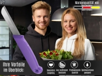 Sch�lmesser 4er Set Allzweckmesser aus Solingen Obstmesser K�chenmesser mit Extra Scharfer und Pr�ziser Glatter Klinge aus Rostfreiem Edelstahl Gem�semesser Kleines Messer Lila Sp�lmaschinengeeignet 16 cm