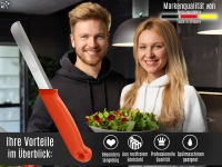 Obstmesser K�chenmesser 6er Set Gem�semesser aus Solingen Sch�lmesser mit Extra Scharfer und Pr�ziser Glatter Klinge aus Rostfreiem Edelstahl Allzweckmesser Kleines Messer Orange Sp�lmaschinengeeignet 18 cm