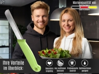 Obstmesser K�chenmesser 6er Set Gem�semesser aus Solingen Sch�lmesser mit Extra Scharfer und Pr�ziser Glatter Klinge aus Rostfreiem Edelstahl Allzweckmesser Kleines Messer Gr�n Sp�lmaschinengeeignet 18 cm