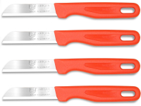 Gemüsemesser 4er Set aus Solingen Schälmesser Obstmesser Rot Universal Messer Made in Germany Allzweckmesser mit Scharfem und Präzisem Schnitt Messerklinge aus Rostfreiem Edelstahl