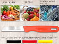 Gemsemesser 6er Set aus Solingen Schlmesser Obstmesser Rot Universal Messer Made in Germany Allzweckmesser mit Scharfem und Przisem Schnitt Messerklinge aus Rostfreiem Edelstahl