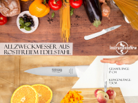 Obstmesser Set Solingen Gemsemesser aus Rostfreiem Edelstahl Wei