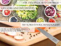 Schälmesser Gemüsemesser 2er Set aus Solingen Universal Messer Made in Germany Allzweckmesser mit Holzgriff Buche Obstmesser mit Scharfer Rostfreier Messerklinge für Obst und Gemüse