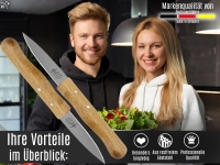 Gem�semesser Solingen Sch�lmesser 2er Set Buche Holzgriff Made in Germany Allzweckmesser Universal Messer mit Rostfreier Mittelspitzer Messerklinge Obstmesser zum Schneiden Sch�len von Obst und Gem�se
