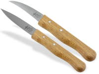 Gemüsemesser aus Solingen 2er Schälmesser Set mit Buchenholzgriff Universal Messer mit Extra Scharfer Rostfreier Messerklinge Allzweckmesser Küchenmesser für einen präzisen Schnitt