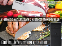 Kochmesser Santoku Messer Solingen Küchenmesser Geschmiedet Rostfreier Edelstahl Made in Germany Allzweckmesser Universalmesser 30 cm
