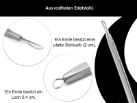 2-Teiliges Komedonenquetscher Set Mitesser-Entferner Schlaufe Loch