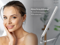 Milienmesser MIlien�ffner Mitesserentferner Komedonenquetscher zum �ffnen von Mitessern, Pickeln oder eingewachsenen Barthaaren Pickelentferner Abbschraubbar aus Edelstahl 15,5 cm
