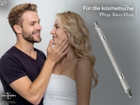 Milienmesser MIlien�ffner Mitesserentferner Komedonenquetscher zum �ffnen von Mitessern, Pickeln oder eingewachsenen Barthaaren Pickelentferner Abbschraubbar aus Edelstahl 15,5 cm