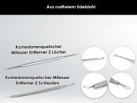 Komedonenquetscher-Set Nadel Mitesser-Entferner Komedonenheber