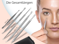 Komedonenquetscher Pickelentferner Mitesser Entferner-Set Kosmetik Instrumente zur Gesichtsreinigung  und Pflege