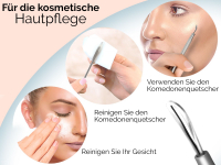 Komedonenquetscher Pickelentferner Mitesser Entferner-Set Kosmetik Instrumente zur Gesichtsreinigung  und Pflege