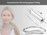 3-Teiliges Ohrenreinigung Ohrenpflege Set Edelstahl Rostfrei Ohrenschmalz Entferner Ohrenreiniger Ohrreiniger Ohrenspritze und Nierenschale fr die optimale Reinigung der Ohren