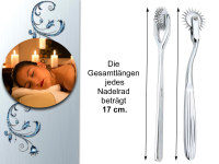 Zackenrad Nervenrdchen Rostfrei Sensibilittsrad Set 2 Massageroller 1 + 3 Nadelrollen Nadelrad Massagegert Nervenrad
