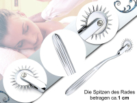 Zackenrad Nervenrdchen Rostfrei Sensibilittsrad Set 2 Massageroller 1 + 3 Nadelrollen Nadelrad Massagegert Nervenrad