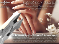 Funagelzange Eckenzange Nagelknipser Nagelzange Spitz Rostfrei Edelstahl - Ergonomische Griffe - 12,5 cm