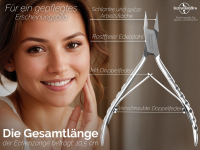 Funagelzange Eckenzange Nagelknipser Nagelzange Spitz Rostfrei Edelstahl - Ergonomische Griffe - 12,5 cm