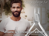 Funagelzange Eckenzange Nagelknipser Nagelzange Spitz Rostfrei Edelstahl - Ergonomische Griffe - 12,5 cm