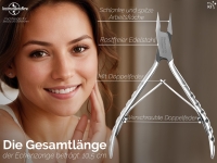 Fu�nagelzange Eckenzange Nagelknipser Nagelzange Spitz Rostfrei Edelstahl - Ergonomische Griffe - 10,5 cm
