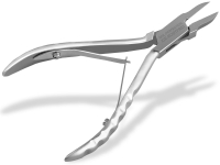 Fußnagelzange Eckenzange Nagelknipser Nagelzange Spitz Rostfrei Edelstahl - Ergonomische Griffe - 10,5 cm