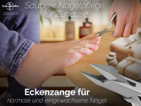 Funagelzange Eckenzange Nagelknipser Nagelzange Spitz Rostfrei Edelstahl - Ergonomische Griffe - 12,5 cm