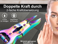 Krftige Edelstahl Fu-Nagelzange 15,5 cm mit Doppelbersetzung TITAN-Beschichtung