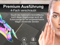 Krftige Nagelzange mit Doppelbersetzung 12 cm 4-Fach Verschraubt Titan-Beschichtung