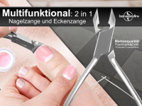 Profi Nagelzange Pedikre-Zange Kopfschneider mit Kurzem Przisem Schnitt 17 mm fr die Fupflege Edelstahl Rostfrei