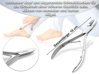 Nagelzange 10 cm mit abgerundeten Schneidbacken