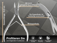 Nagelzange 10,5 cm mit leicht gebogener Schnittflche