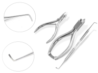 3-Teiliges Nagelzangen Set für Arbeiten am Nagel und Nagelhaut Kopfschneider Nagelhautzange