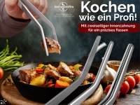 Grillpinzette Kochpinzette K�chenpinzette gebogen 30 cm