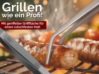 Grillpinzette Kochpinzette K�chenpinzette gebogen 30 cm