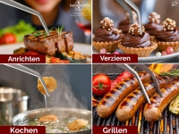 Grillpinzette Kochpinzette K�chenpinzette gebogen 30 cm
