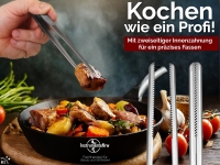 Grillpinzette Kochpinzette gerade 30cm Rostfrei