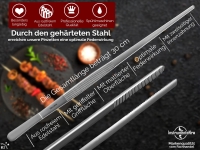 Grillpinzette Wendepinzette K�chenpinzette Kochpinzette gerade 30 cm
