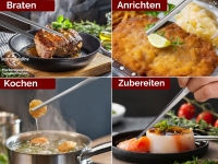 Grillpinzette Kochpinzette gerade 30cm Rostfrei