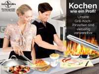 Grillpinzette Wendepinzette Kchenpinzette Kochpinzette gerade 30 cm